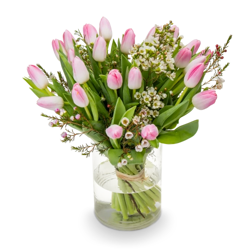 Kytice růžových tulipánů